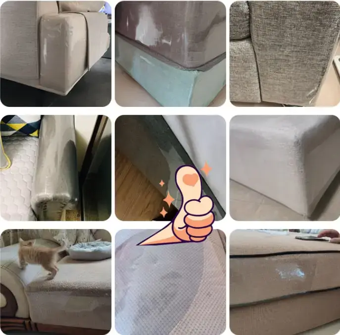 Furniture protection with clear film