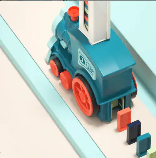 Domino train in action