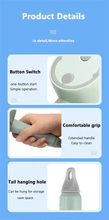 Cleaning device in action