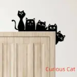Metal Cat Door Topper – Reversible Decorative Cat Silhouette for Doors & Shelves - Image 4