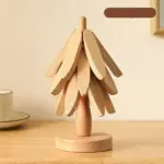 Christmas Tree Bamboo Trivet Set – Foldable Heat-Resistant Coasters for Kitchen & Dining - Image 2