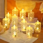 Crystal Flameless Candle Light Set