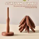 Christmas Tree Bamboo Trivet Set – Foldable Heat-Resistant Coasters for Kitchen & Dining - Image 5