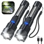 Outdoor LED Flashlight with COB Warning Light